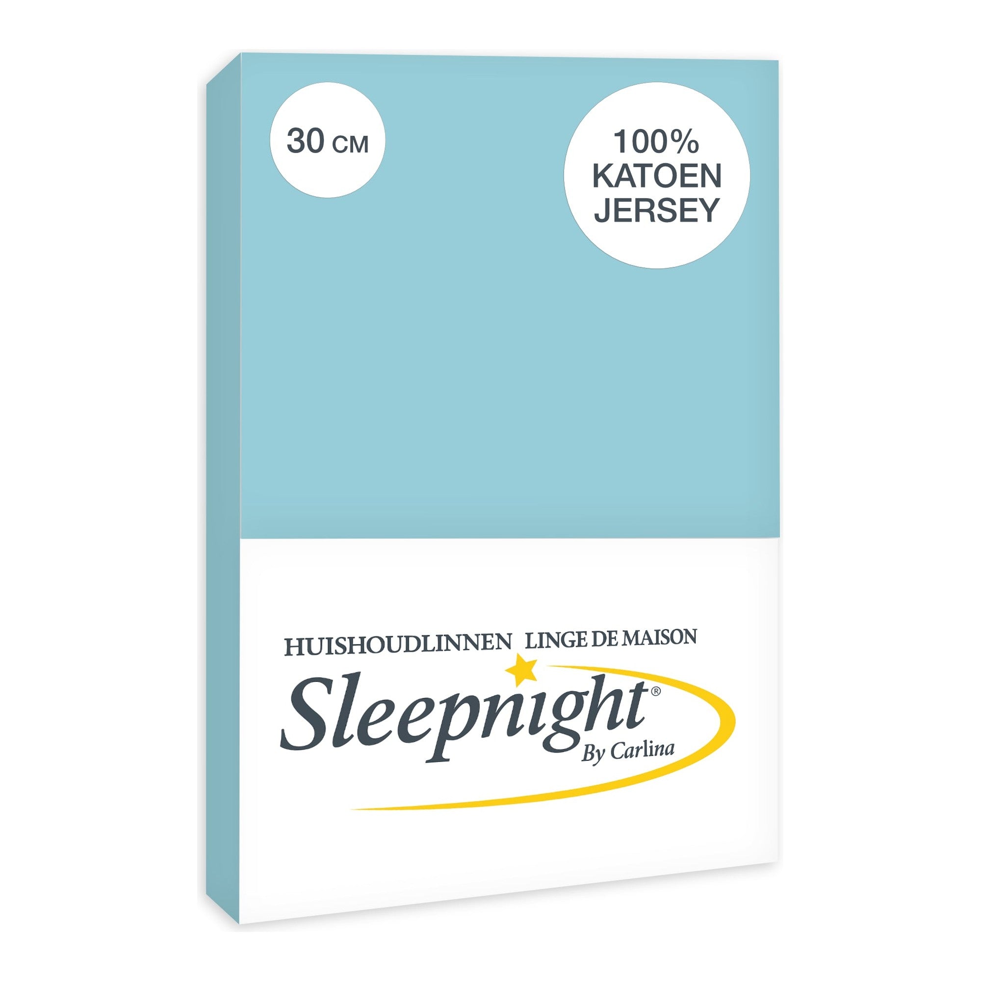 Sleepnight hoeslaken jersey 30 cm Hemelsblauw