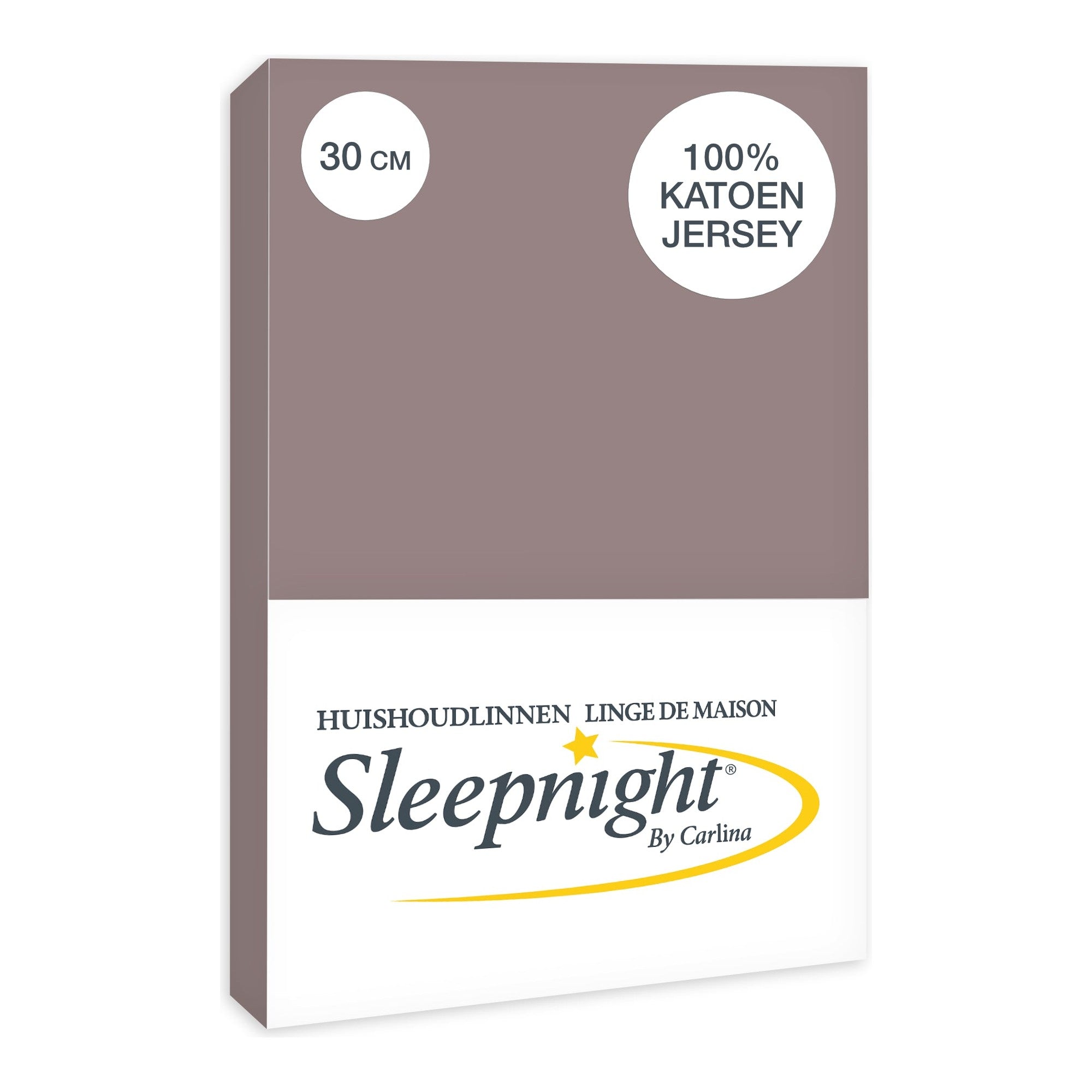 Sleepnight hoeslaken jersey 30 cm taupe