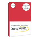 Sleepnight hoeslaken katoen 30 cm rood