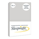 Sleepnight hoeslaken katoen 30 cm grijs
