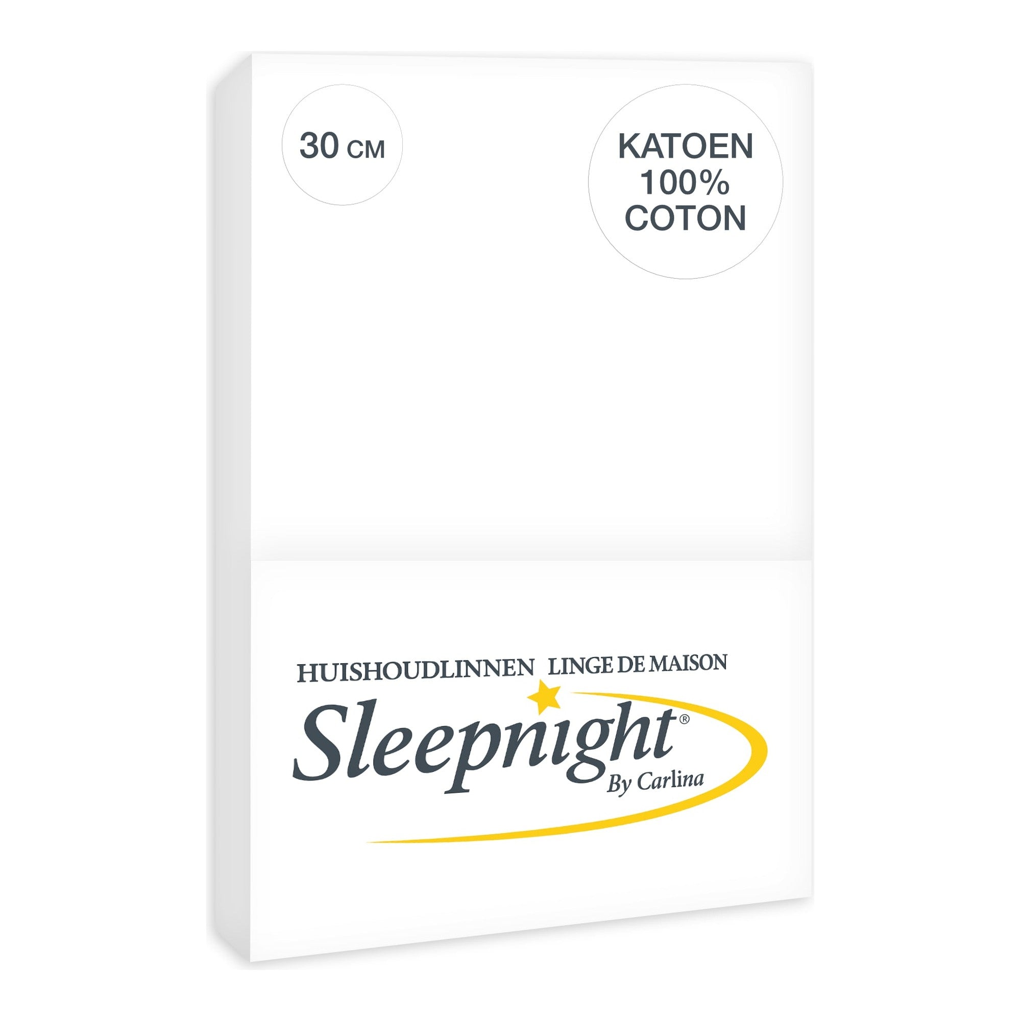 Sleepnight hoeslaken katoen 30 cm wit