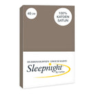Sleepnight hoeslaken satijn 40 cm taupe
