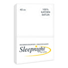 Sleepnight hoeslaken satijn 40 cm wit