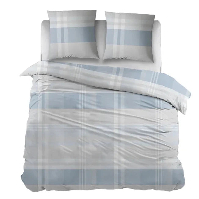 Sleepnight Dekbedovertrek Flanel Ineke Blauw