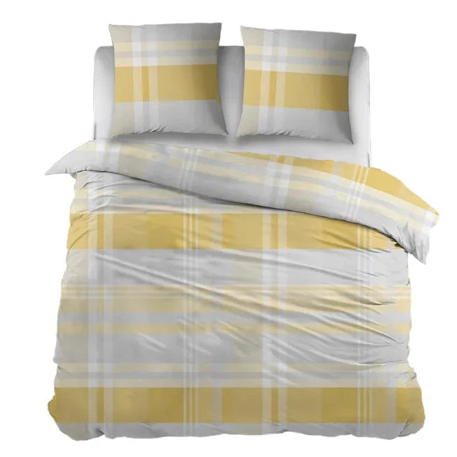 Sleepnight Dekbedovertrek Flanel Ineke Geel