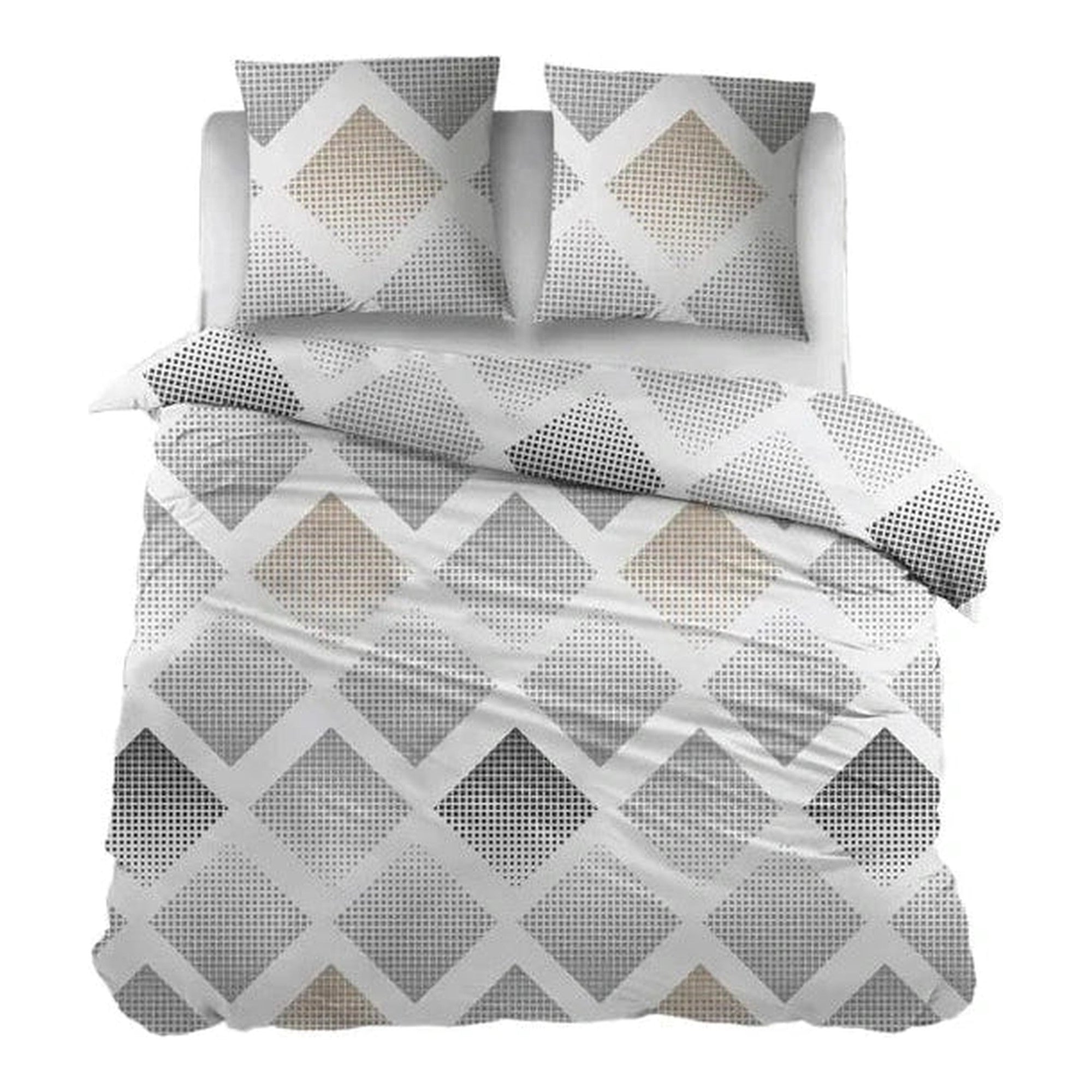 Sleepnight Lakenset flanel Fieke grijs beige