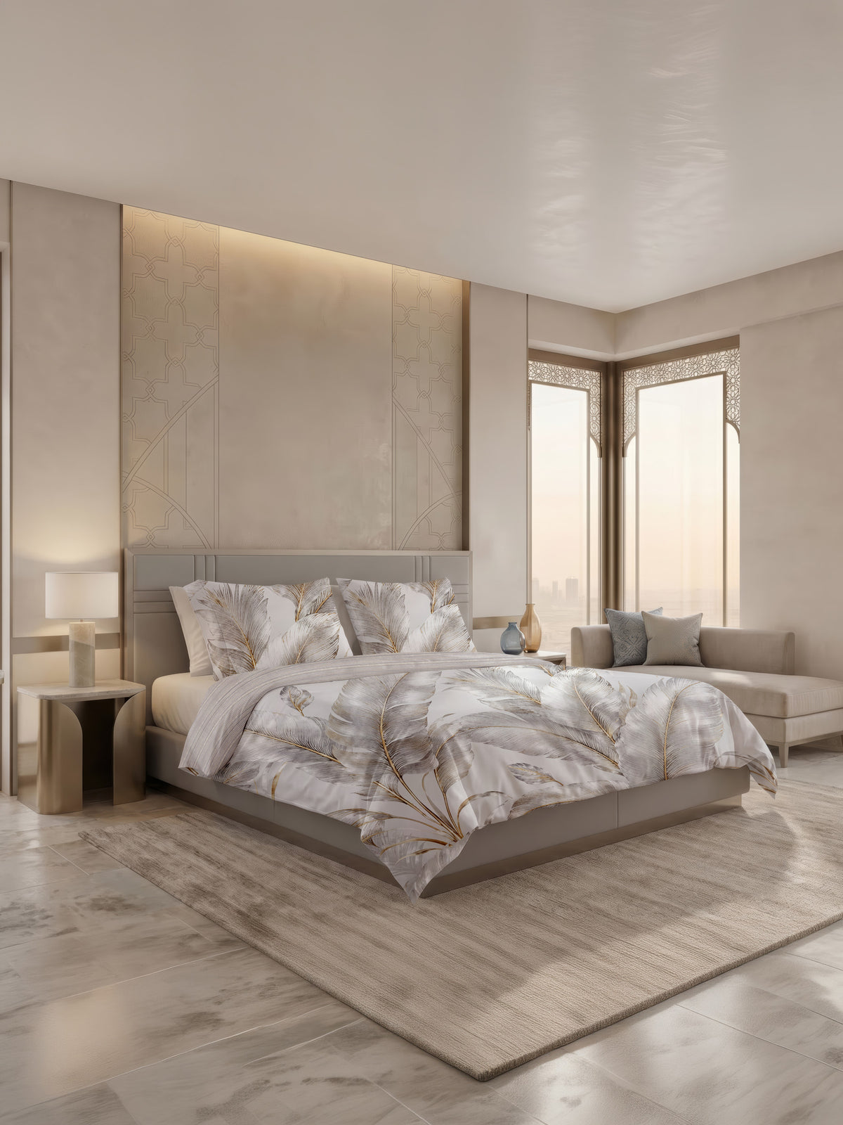 Heckettlane Dekbedovertrek Lyocell Satijn Dubai Gold