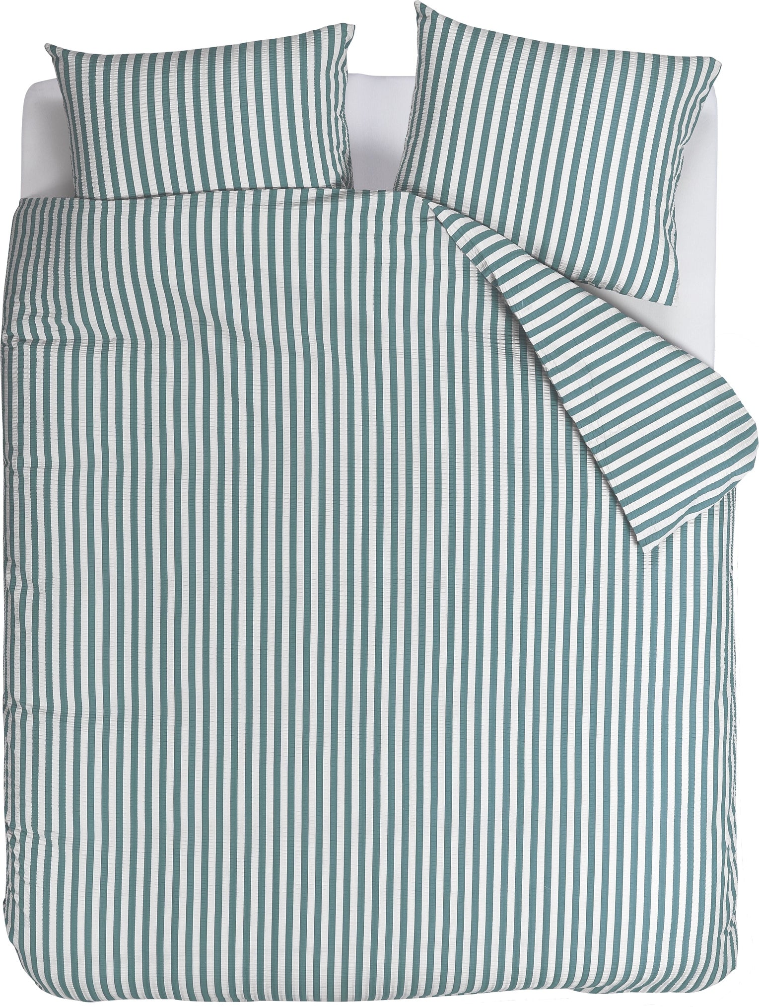 Beddinghouse Dekbedovertrek Seersucker Veya - Groen