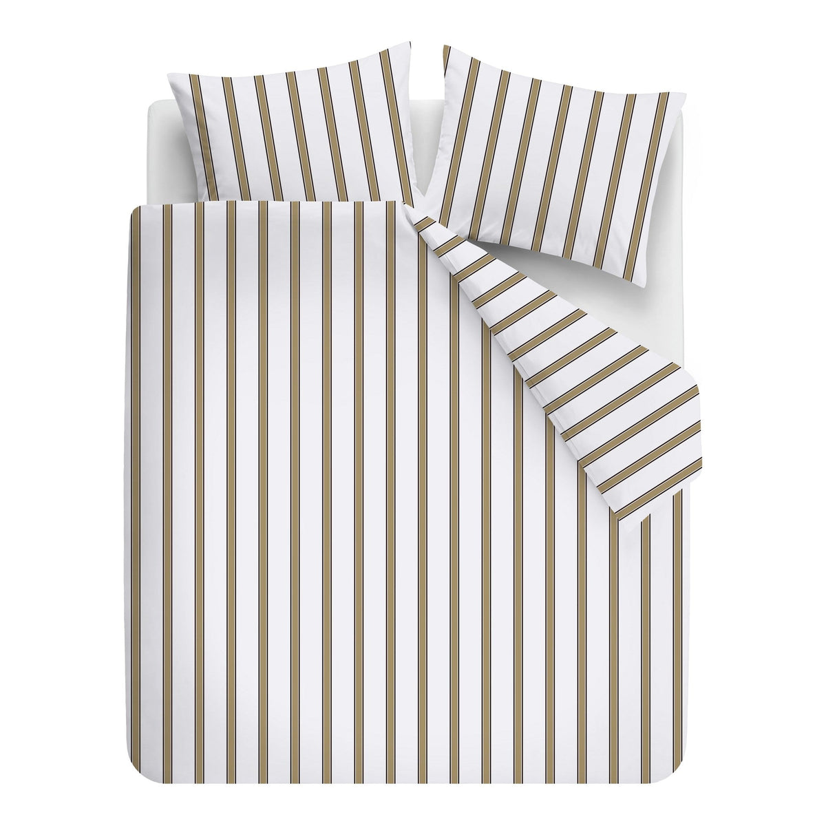 vtwonen Dekbedovertrek Katoen Fun Stripe Zand