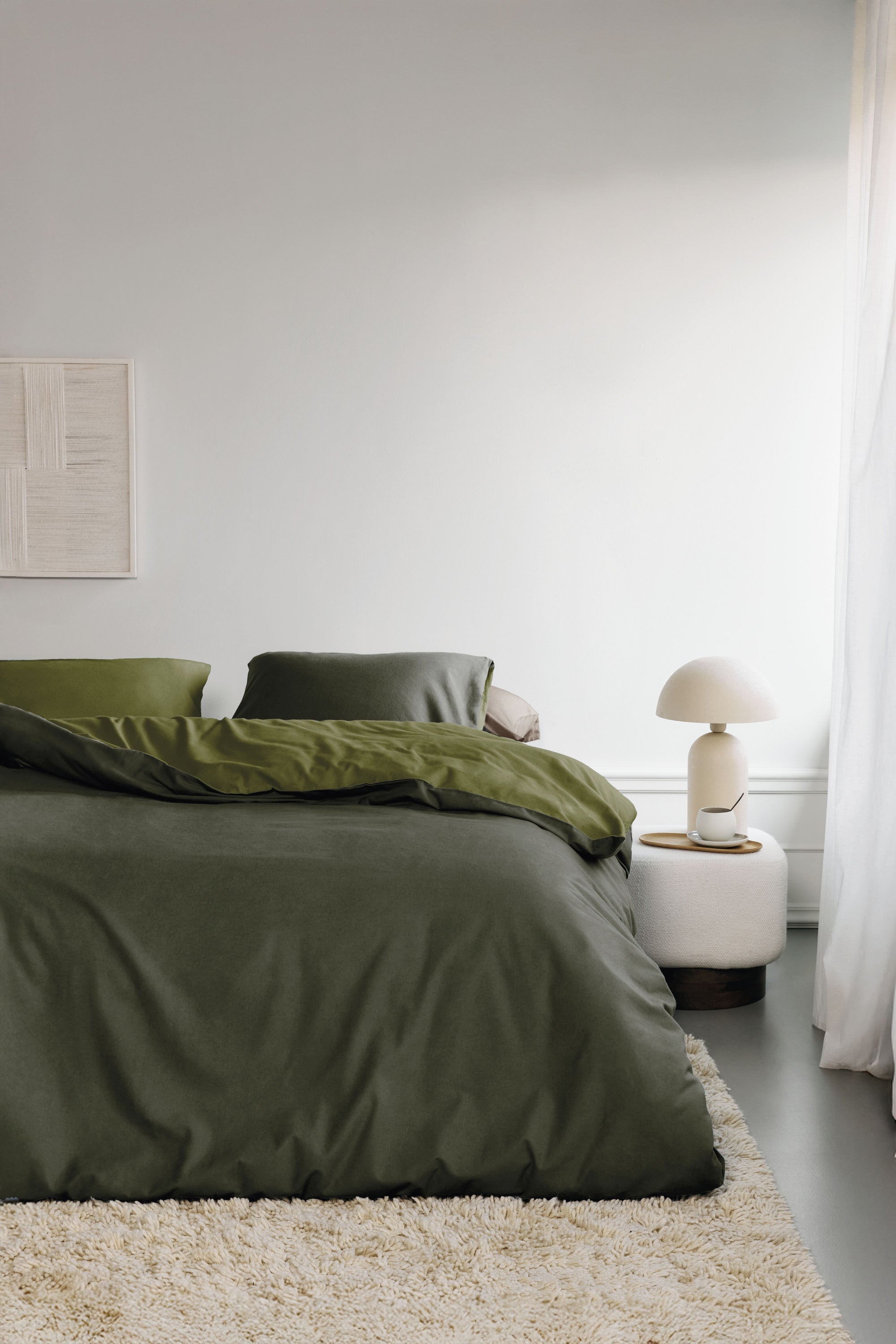 Beddinghouse dekbedovertrek flanel Warm groen