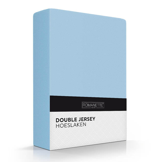 Drap-housse Romanette Double Jersey Bleu