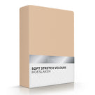 Romanette hoeslaken velours beige #kleur_beige