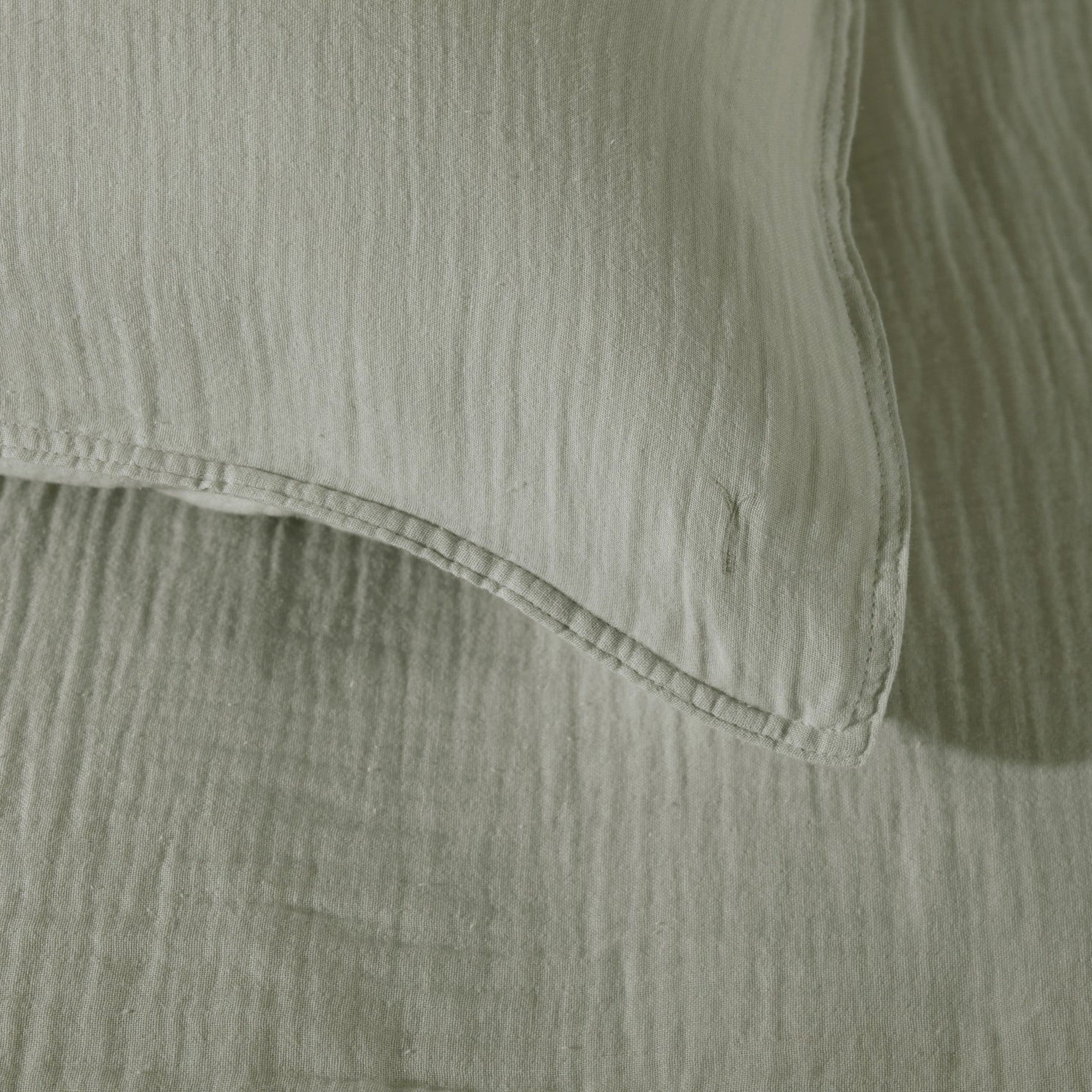 Yellow dekbedovertrek Suite Guadeloupe Reseda Green mousseline