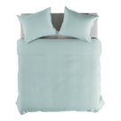 Yellow dekbedovertrek Percale Whispering Blue katoen percale