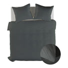 Yellow dekbedovertrek Suite Mumbai Beluga Grey katoen percale