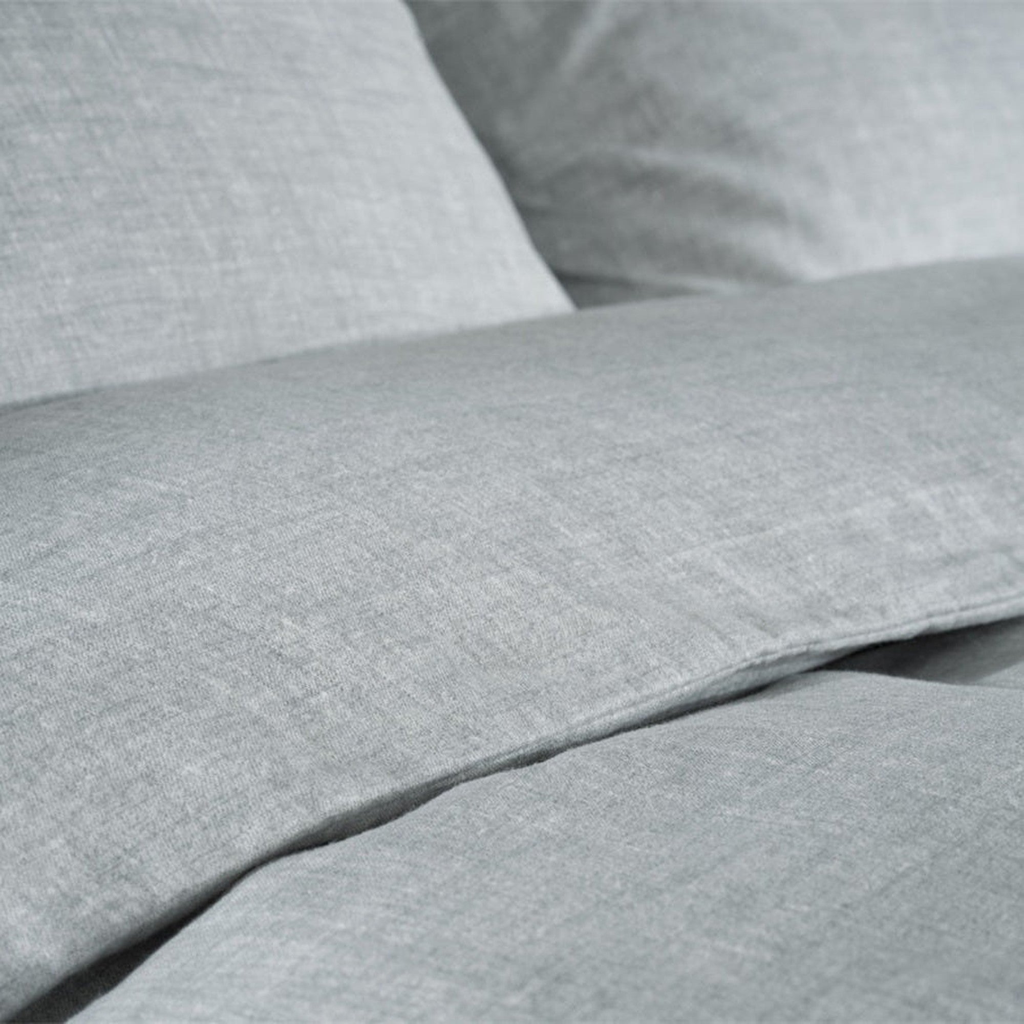 Zo Home dekbedovertrek flanel Flanella di Lino Dove Grey