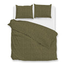 Zo Home dekbedovertrek flanel Flanella di Lino Olive Green