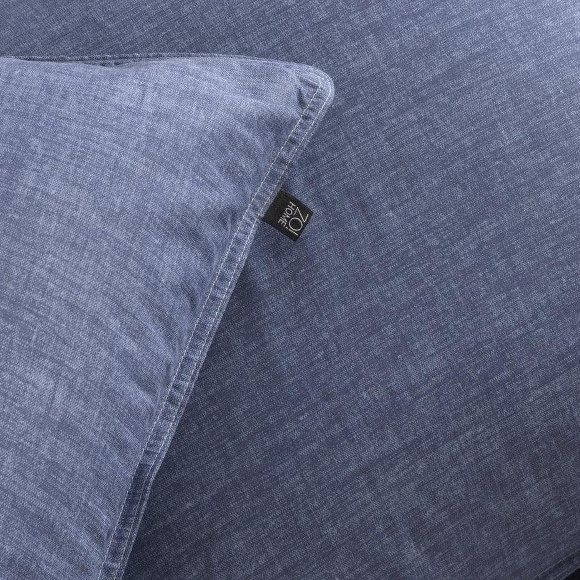 Zo Home dekbedovertrek Lino Bonnet Blue katoen