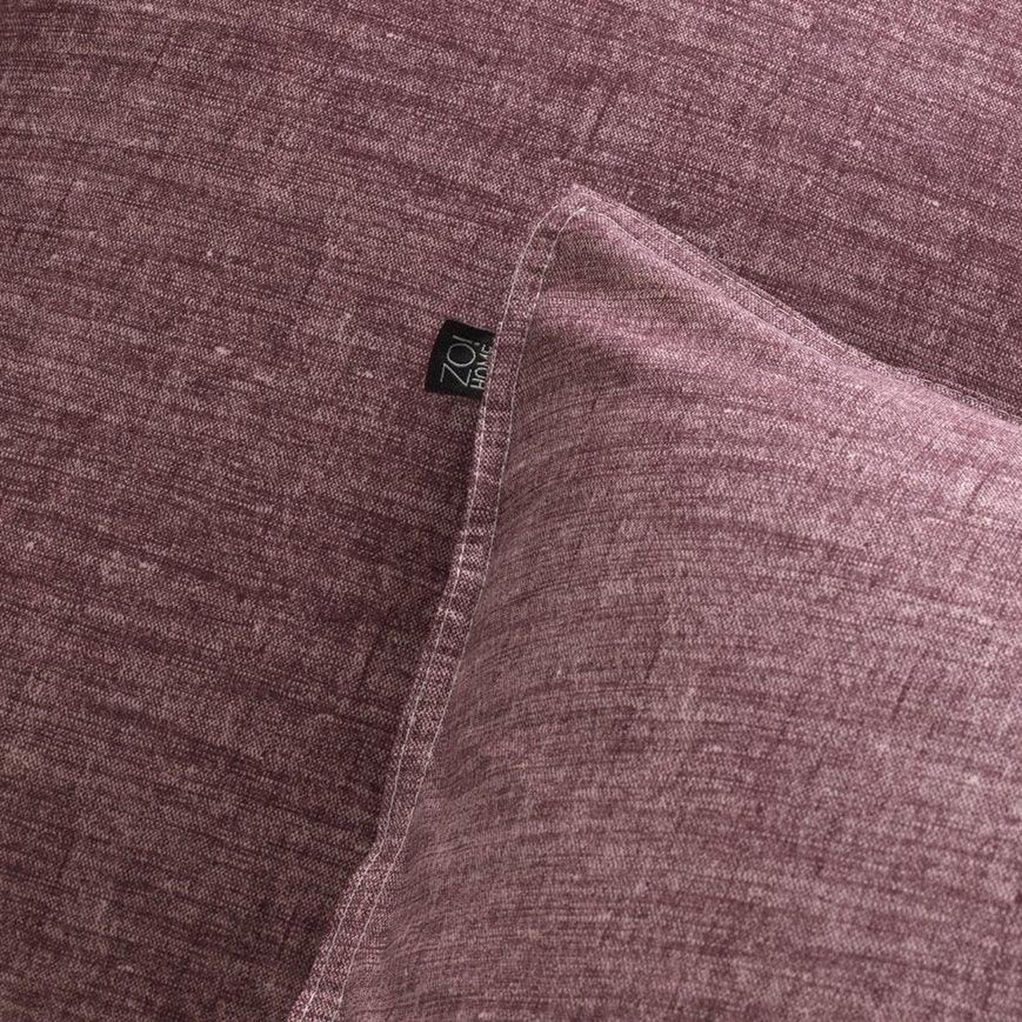 Zo Home dekbedovertrek Lino Wine Red katoen