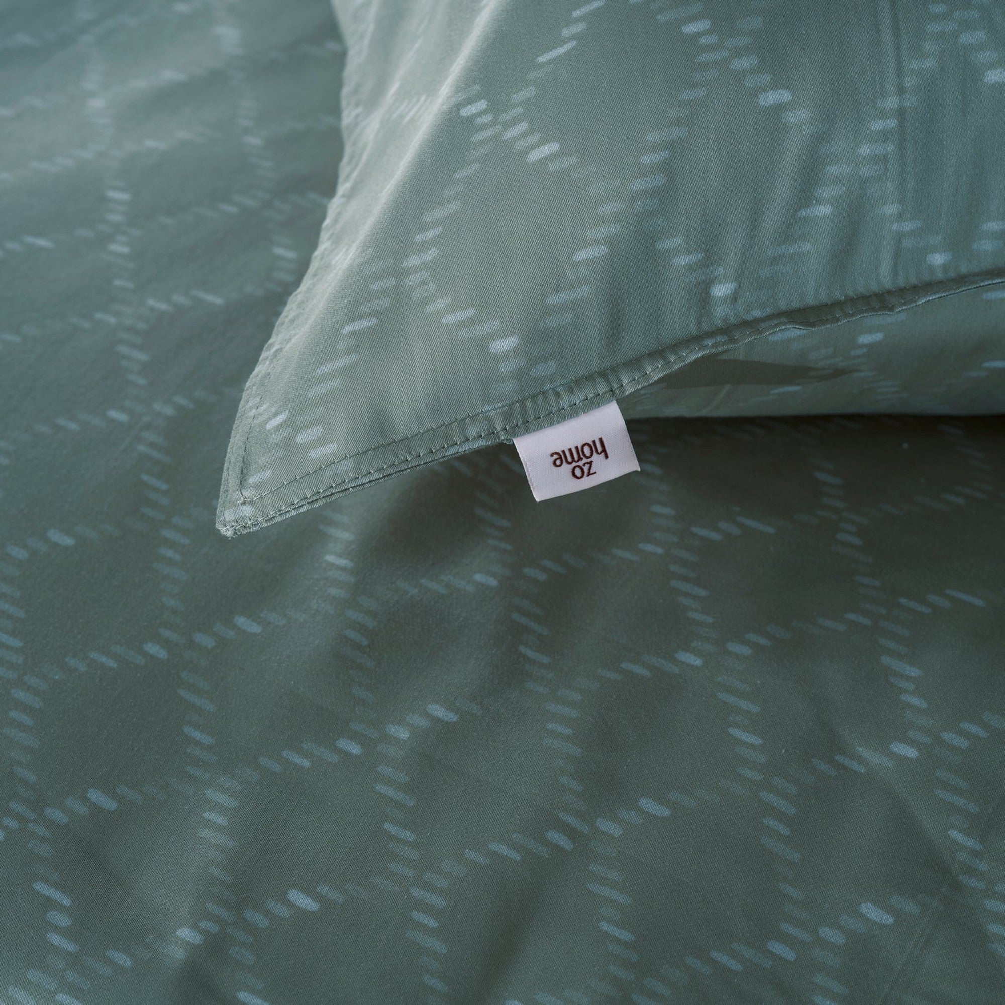 Zo Home dekbedovertrek Linea di Satinado Drizzle Green katoen-satijn
