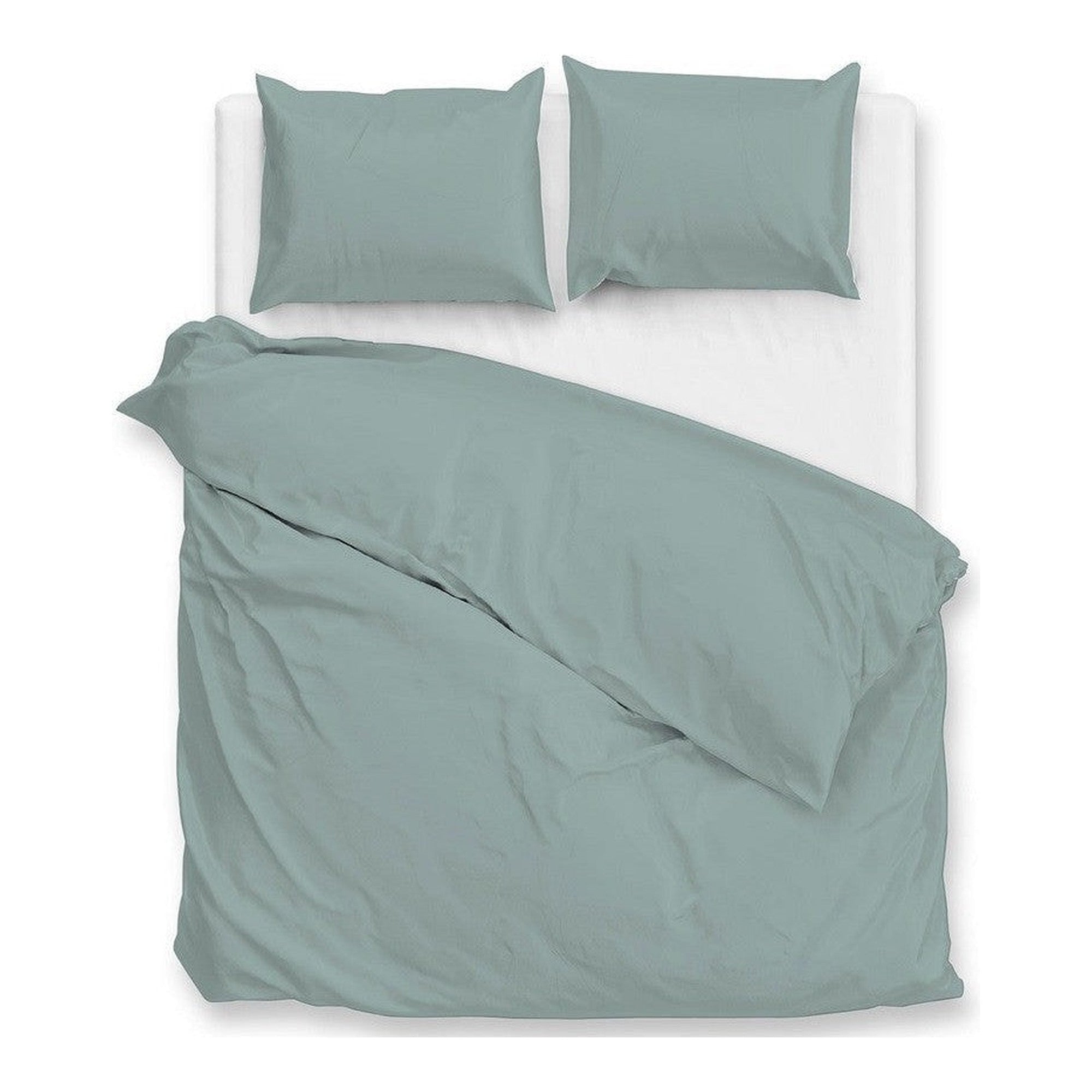 Zo Home dekbedovertrek satijn Satinado Drizzle Green