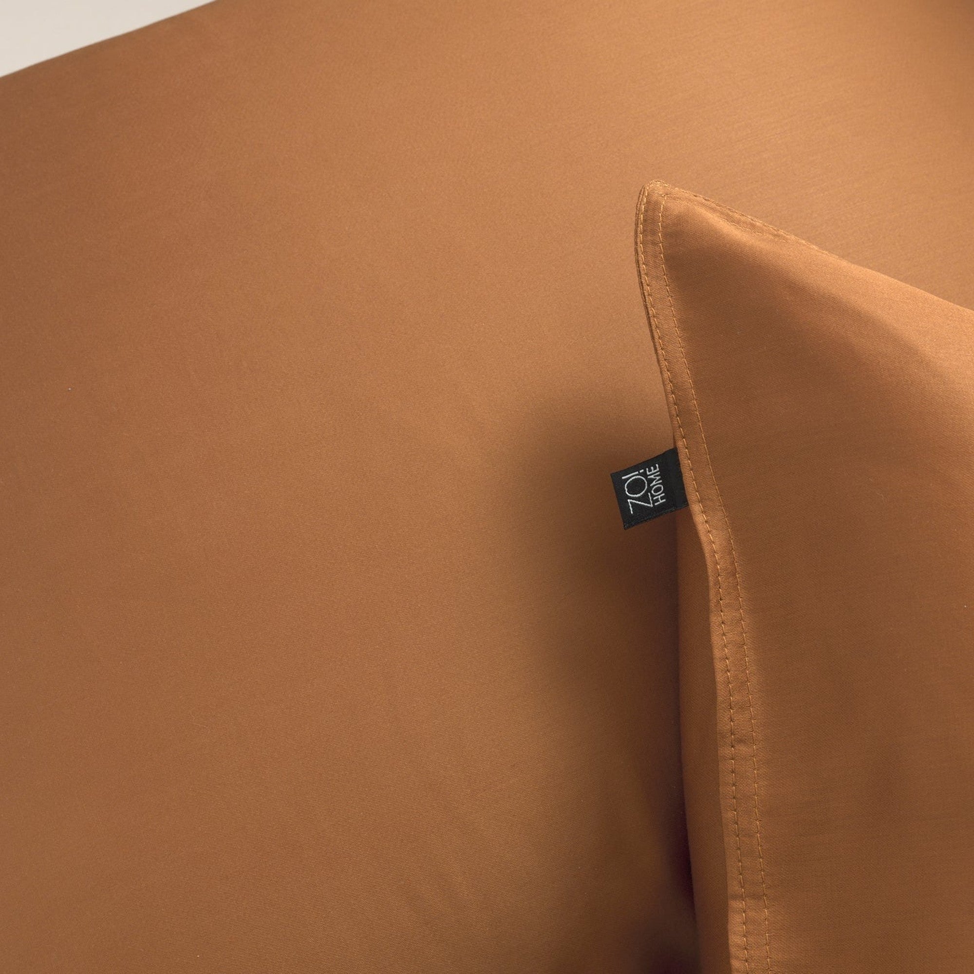 Zo Home dekbedovertrek satijn Satinado cognac Brown
