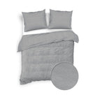 Zo Home dekbedovertrek Velluto-a-Coste Lava-Grey Fluweel