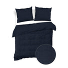 Zo Home dekbedovertrek Velluto-a-Coste Night-Blue Fluweel