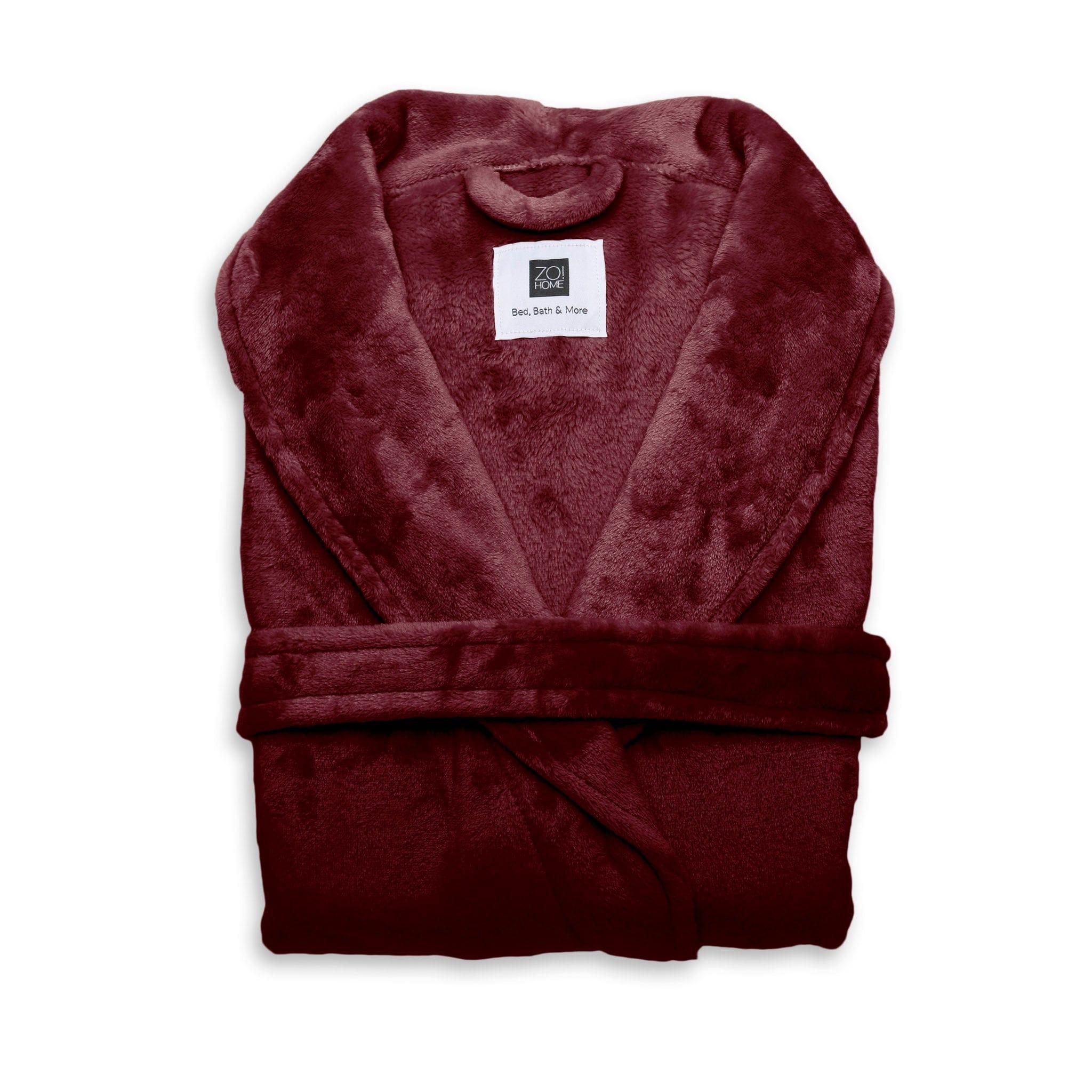 Zo Home Badjas Zo Home Badjas Cara Bordeaux-Red Polyester