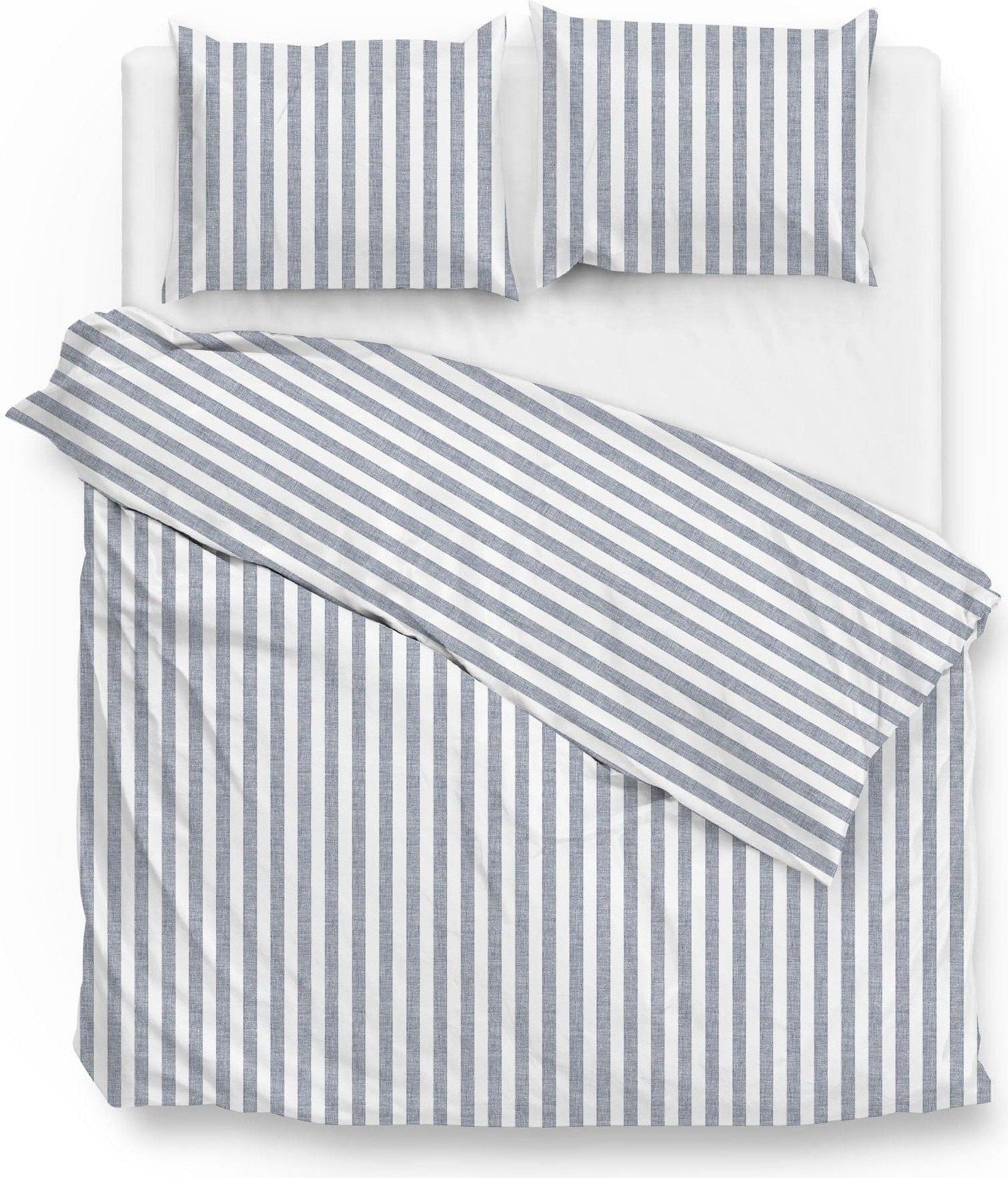 Zo Home Dekbedovertrek Zo Home Dekbedovertrek Banda-di-Lino Denim Katoen