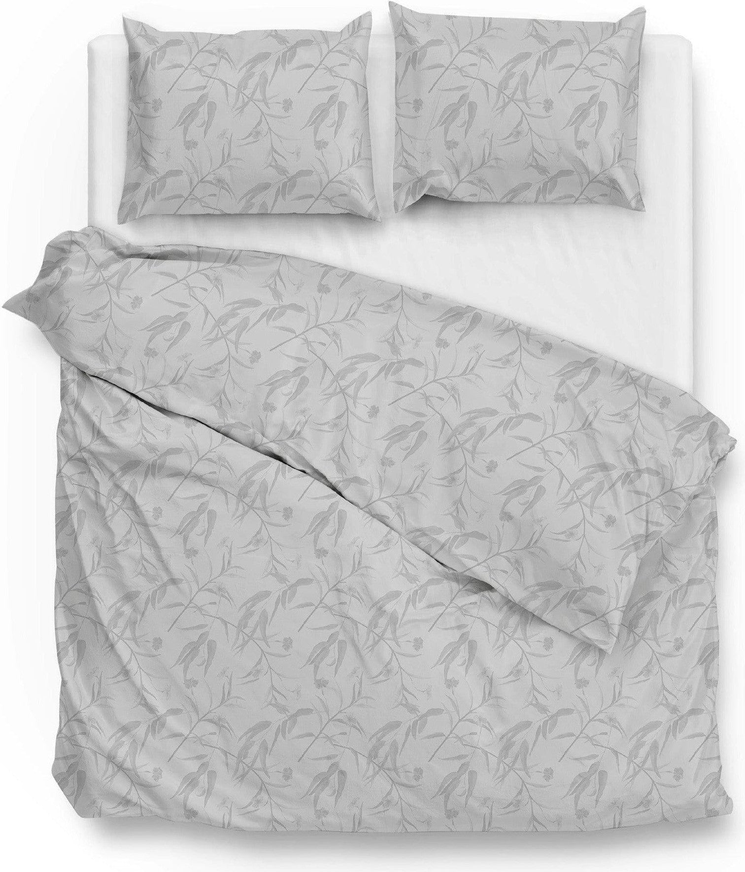 Zo Home Dekbedovertrek Zo Home Dekbedovertrek Fiori-di-Satinado Ash-Grey Katoen-satijn