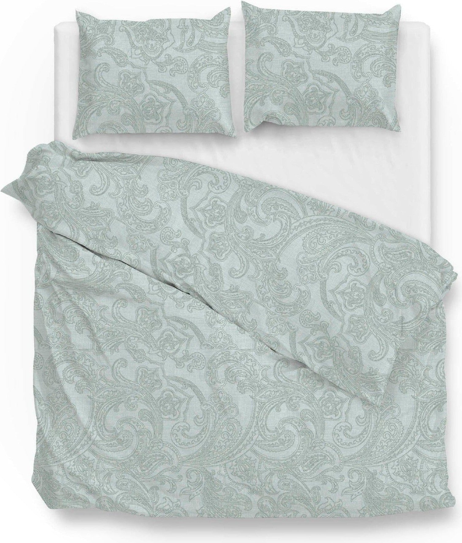 Zo Home Dekbedovertrek Zo Home Dekbedovertrek Paisley-di-Lino Mint-Green Katoen