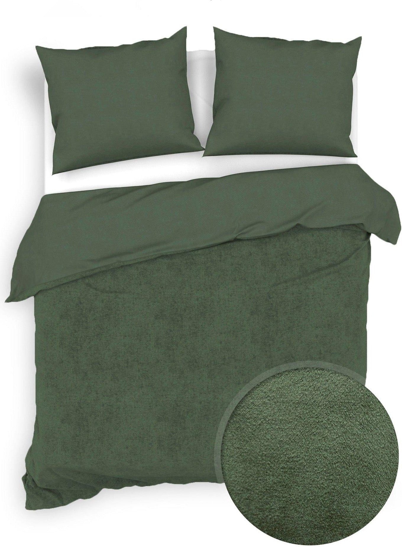 Zo Home Dekbedovertrek Zo Home Dekbedovertrek Velluto Racing-Green Fluweel