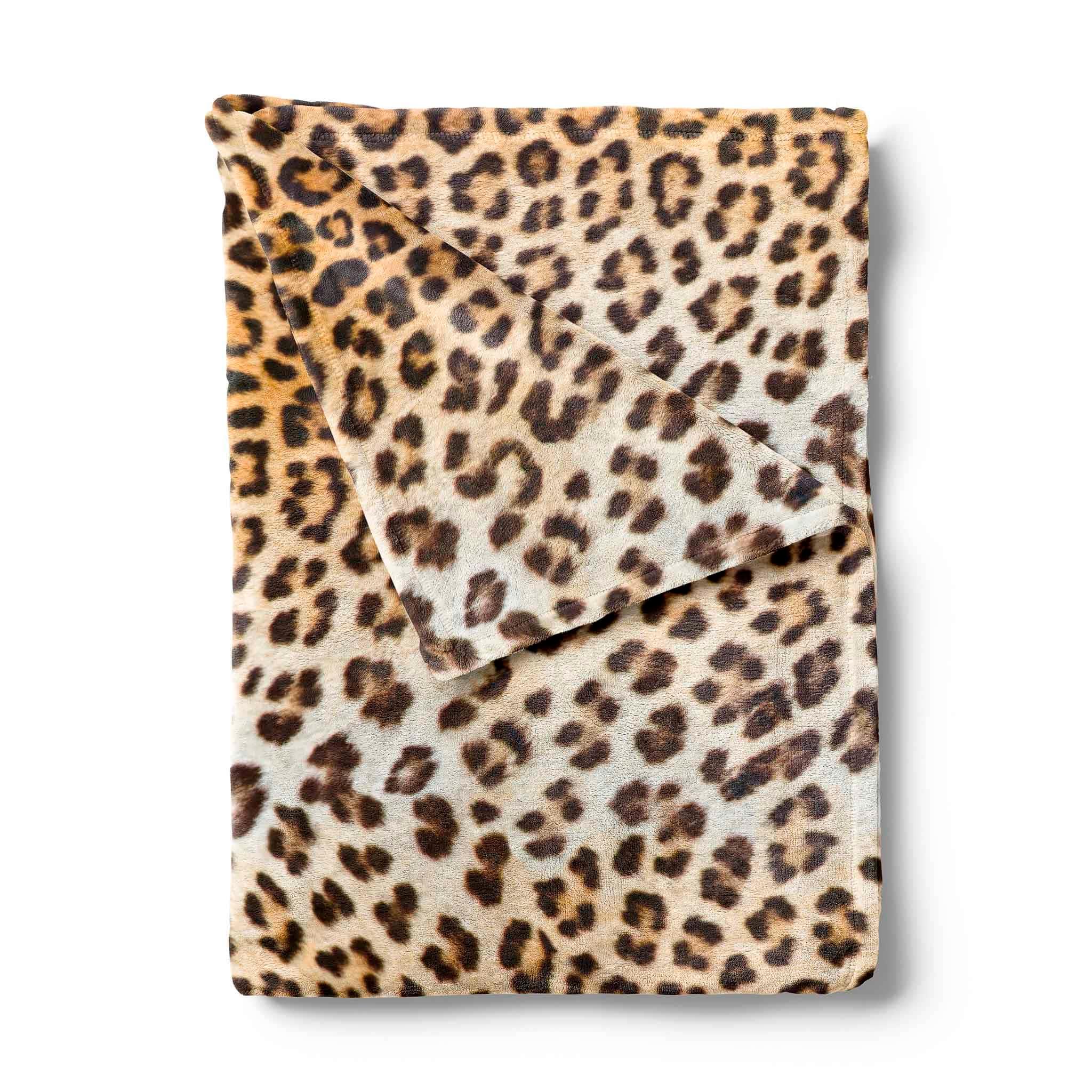 Zo Home Plaid 140 x 200 cm Zo Home Plaid Leopard Brown Polyester